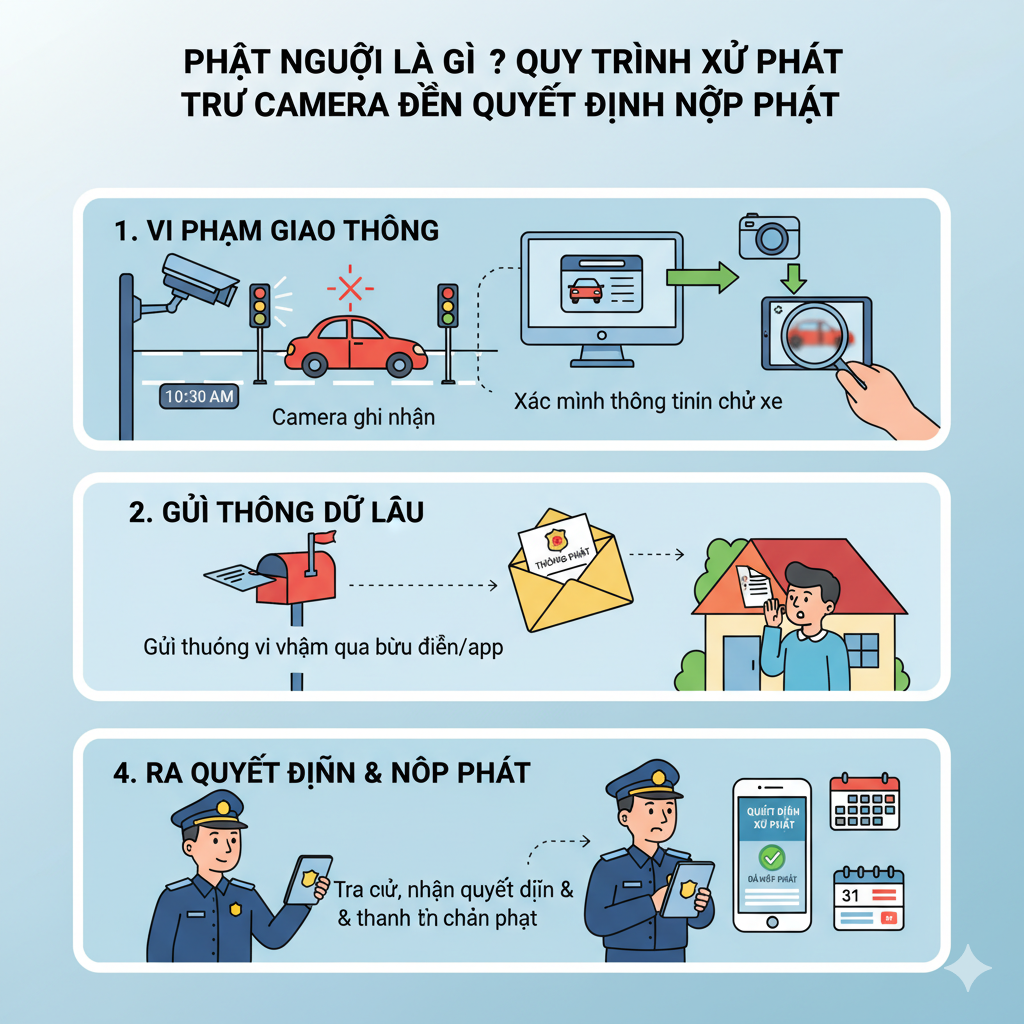 Quy trình xử phạt từ camera
