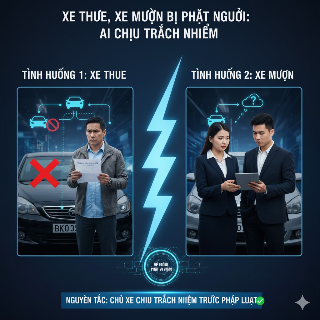Xe thuê, xe mượn bị phạt nguội: Ai chịu trách nhiệm?