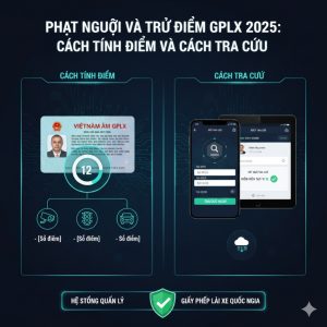 Phạt nguội và trừ điểm GPLX 2025: Cách tính điểm và cách tra cứu