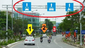 Lỗi đi sai làn đường bị camera ghi lại