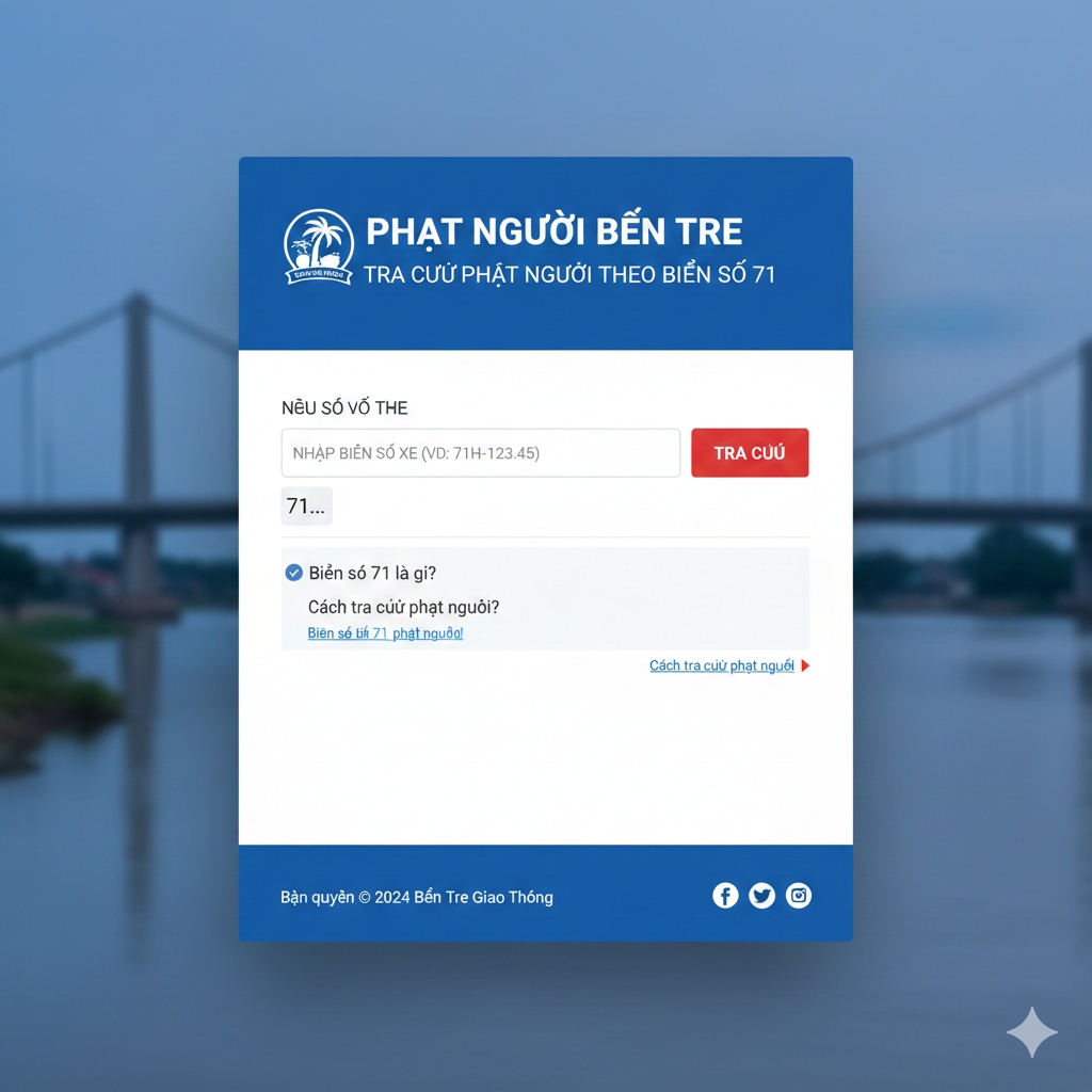 Phạt nguội Bến Tre – Tra cứu phạt nguội theo biển số 71