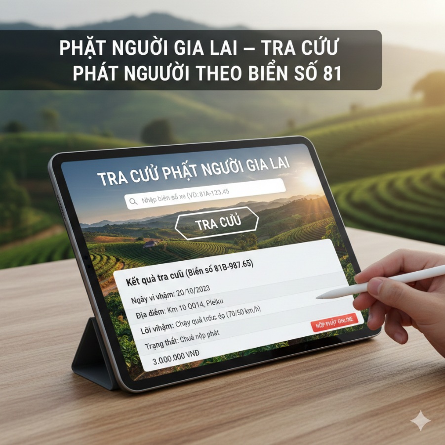 Phạt nguội Gia Lai – Tra cứu phạt nguội theo biển số 81 nhanh và chính xác