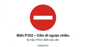 biển P102 cấm đi ngược chiều phạt nguội camera giao thông