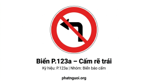 biển P123a cấm rẽ trái phạt nguội camera giao thông