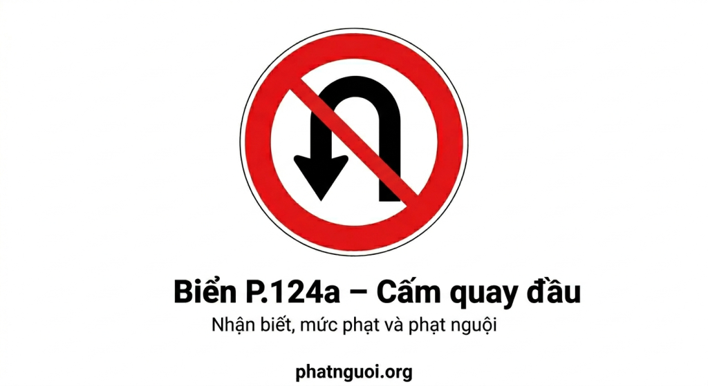 biển P124a cấm quay đầu phạt nguội giao thông
